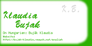 klaudia bujak business card
