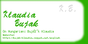 klaudia bujak business card